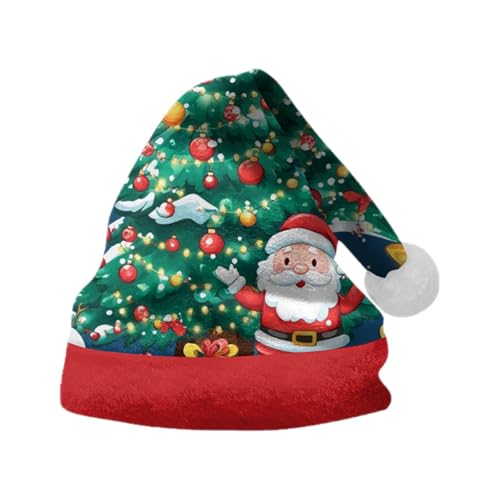 Weihnachtsmütze für Erwachsene, Weihnachtsmützen für Kinder, Weihnachtsmannmütze, Unisex-Weihnachtsschmuck, Lustige Weihnachtsbaum Hut, Bequeme Partyhüte, Warme Wintermützen von Generic