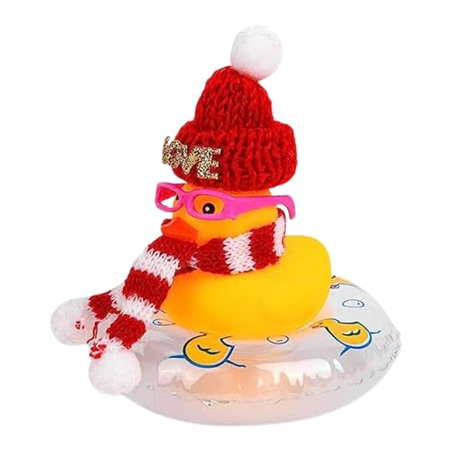 Weihnachtsspielzeug Aus Gummienten - Süße Ente Mit Schal Neuheit Squeeze , Gummienten-Autodekoration | Squeeze Duck Auto-Ornamente, Gummi-Enten-Spielzeug Für Weihnachten Und Zimmer von Generic