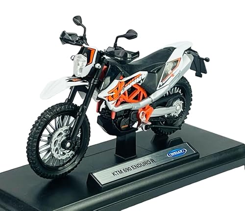 Welly K-T-M 690 Enduro R Weiß Motorrad 1/18 Metall Modell Die Cast Neu in Box mit Ständer von Generic