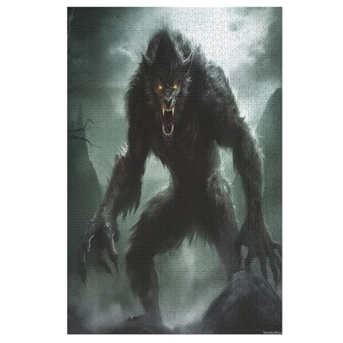 Werewolf - 1000 Teile Puzzle – - Hochauflösendes - Gelegenheitsspiel – 1000 Teile Holzpuzzle 1000 PCS von Generic