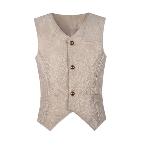 Weste Herren Anzug, Gothic Paisley Anzugweste Herren Slim Fit,Steampunk Trachtenweste Schwarz Mittelalter Anzug Weste Viktorianischer Hof Gilet Halloween Kostüm Western Trachtenwesten für Männer Weste Herren Anzug, Gothic Paisley Anzugweste Herren Slim Fit,Steampunk Trachtenweste Schwarz Mittelalter Anzug Weste Viktorianischer Hof Gilet Halloween Kostüm Western Trachtenwesten für Männer von Generic