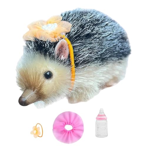 Wiedergeborene Tiere Realistisch, Wiedergeborene Tierpuppen,5 Zoll Realistische Mini-Igel-Tierpuppe Aus Silikon | Tierspielzeug Für Kinder, Und Mädchen, Tierpuppen Mit Spielzeugzubehör von Generic