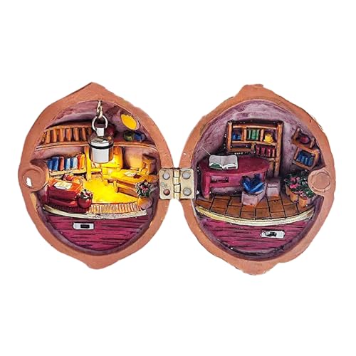 Winzige Welt In Walnüssen - Miniatur - Walnut Library House | Harznussgeheimnis 3D -Szene, Puppenhausdekoration, Bastelkit Für Erwachsene Winzige Welt In Walnüssen - Miniatur - Walnut Library House | Harznussgeheimnis 3D -Szene, Puppenhausdekoration, Bastelkit Für Erwachsene von Generic