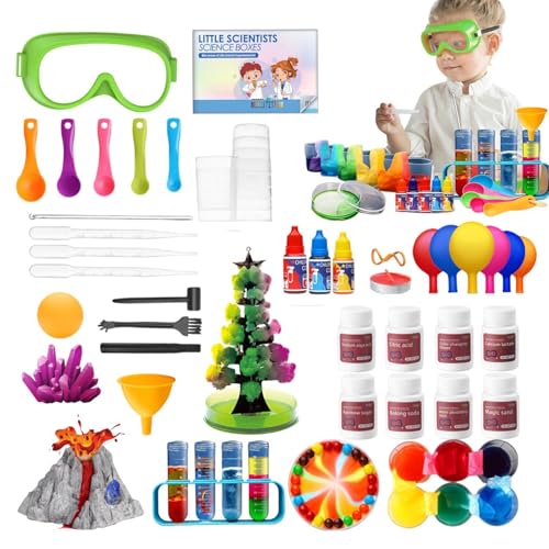 Wissenschaftsset für Kinder,Wissenschaftsexperimente für Kinder - Chemie-Experimente-Set | STEM Projects Science Kit, pädagogisches Chemieexperiment-Set enthält 132 kleine Experimente für Feiertagsgeb von Generic