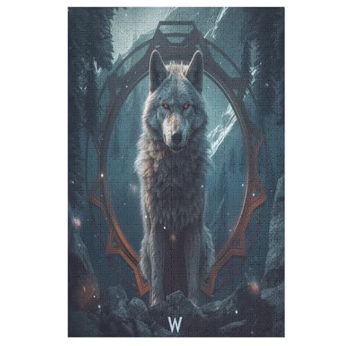 Wolf - 1000 Teile Puzzle – - Hochauflösendes - Gelegenheitsspiel – 1000 Teile Holzpuzzle 1000 PCS von Generic