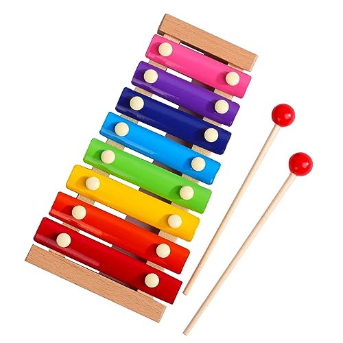 Xylophon, Spaß Beim Spielen von Kindern Glockenspiel Farbenfrohe Safe 8 Töne Gute Klangqualität Ideales für Freunde (Kiefernholz) von Generic