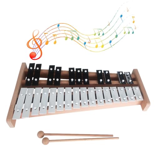 Xylophon für Kinder, Holzxylophon,Kleines Xylophon - Small and Portable Glockenspiel Instrument, 27 Notes Educational Glockenspiel Instrument, Improves Hand-Eye Coordination von Generic