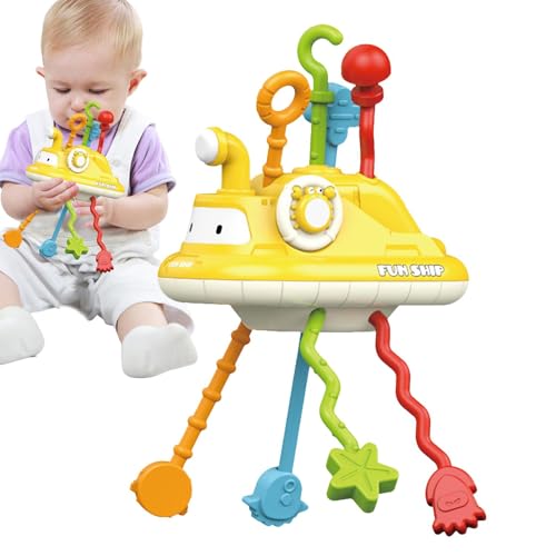 Ziehspielzeug für Babys, Ziehspielzeug für Babys | Mehrzweck-Zugschnur-Beißspielzeug für Babys, Kinderwagen-Spielzeug,Kompaktes Kinderwagen-Spielzeug für Babys, Autositz, Spielzeug für Kinder ab 18 Mo von Generic