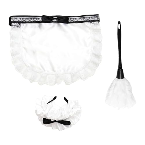 Zubehör für die französische Mädchen-Outfit-Deluxe Rangliste Kollektion, authentische Kostüm-Ergänzungen für Dienstmädchen | Lineal-Kopfbedeckung, Taillenschürze, Spitzenarmbänder, Nackenstücke Zubehör für die französische Mädchen-Outfit-Deluxe Rangliste Kollektion, authentische Kostüm-Ergänzungen für Dienstmädchen | Lineal-Kopfbedeckung, Taillenschürze, Spitzenarmbänder, Nackenstücke von Generic