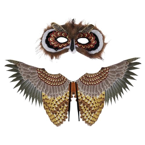 Zusammen Eulen Kostüm Eulen Eulen Kostüm Eulen Eulen Accessoires Eulen Kostüm Owl Cosplay Owl Kostüm Hallow Spielzeug für Kinder Vogelflügel simulierte -Kostüme für Bälle von Generic