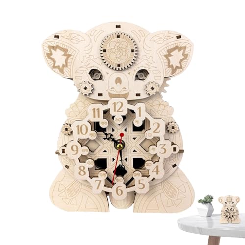 für Erwachsene, 3D Holzpuzzle, Koala-Puzzle-Uhr, 3D-Puzzle-Uhr, 3D-Puzzle-Uhr, Koala-Uhr, 3D-Holzpuzzle für Erwachsene zum Basteln von Generic