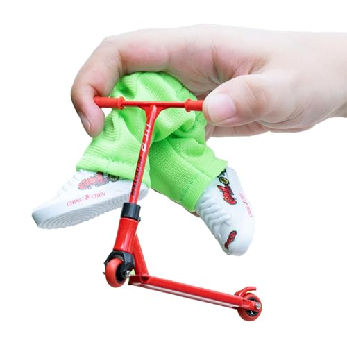 minii-Finger-Skateboard-Set – Finger-Scooter Mit Hosen Und Schuhen, Komplette Fingerspielzeug-Kollektion | Fingerboard-Zubehör Und Scooter-Set, Lustiges Abnehmbares Fingerspielzeug Für Partys Und von Generic