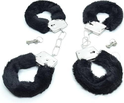 2 x schwarze Handschellen, Polizei, Polizei, Krankenschwester, Arzt, Sicherheitsbeauftragte, Kostümzubehör 2 x schwarze Handschellen, Polizei, Polizei, Krankenschwester, Arzt, Sicherheitsbeauftragte, Kostümzubehör von Genérico