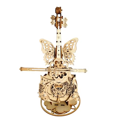 3D Violinen-Musikbox aus Holz mit 3D, Bausatz für Schreibtisch, Zuhause, Schlafzimmer oder 3D Violinen-Musikbox aus Holz mit 3D, Bausatz für Schreibtisch, Zuhause, Schlafzimmer oder von Genérico