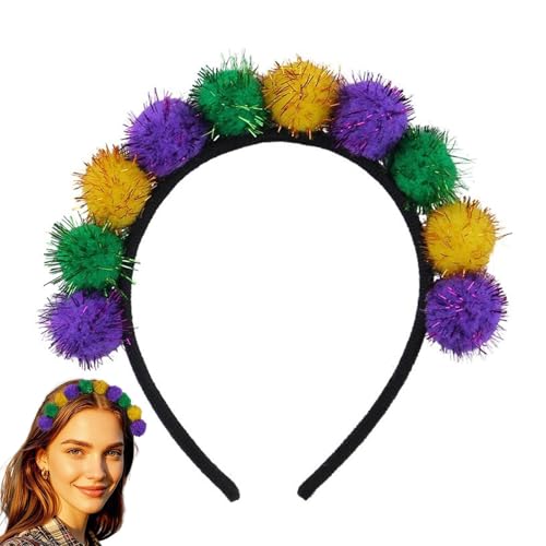 Abranca Fuzzy Ball – weicher Regenbogen für lustige Kopfbedeckungen | bunte Haarverzierung | Cosplay-Modedecken | im Kostüm | Kopfbedeckung für Frauen von Generico