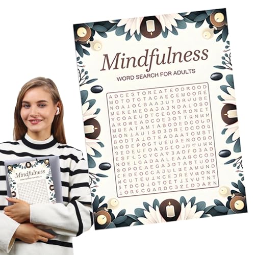 Achtsamkeit Bold Suche, Word Search Books - Word Finde Puzzle, tragbare Unterhaltungsspiele, Gehirntrainingsaktivitäten für Erwachsene Jugendliche Achtsamkeit Bold Suche, Word Search Books - Word Finde Puzzle, tragbare Unterhaltungsspiele, Gehirntrainingsaktivitäten für Erwachsene Jugendliche von Genérico