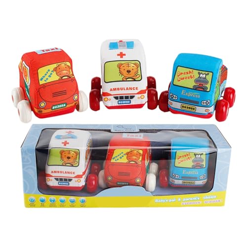 Ambulance Express Vehicle Taxi Figur aus Stoff, Stoff-Modellautos, Spielzeugmodell für Kinder von 0 bis 7 Jahren von Genérico