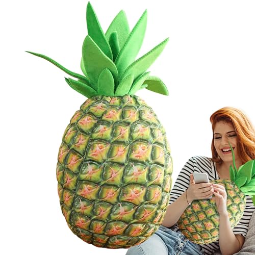 Ananas-Plüschkissen, Frucht-Plüschkissen, 48 cm, entzückende dekorative Puppe | entzückendes Plüschtier für Kinder und Erwachsene, Kissen für Bett, Partyerinnerung, lustiges tropisches Geschenk Ananas-Plüschkissen, Frucht-Plüschkissen, 48 cm, entzückende dekorative Puppe | entzückendes Plüschtier für Kinder und Erwachsene, Kissen für Bett, Partyerinnerung, lustiges tropisches Geschenk von Genérico