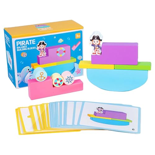 Balance Building Blocks - Spielzeug-Stapelspielzeug | Baubalancieren, Set aus Holz-Balance, Spielzeug für sensorische Konstruktion, pädagogisches Spielzeug für Balance Building Blocks - Spielzeug-Stapelspielzeug | Baubalancieren, Set aus Holz-Balance, Spielzeug für sensorische Konstruktion, pädagogisches Spielzeug für von Genérico