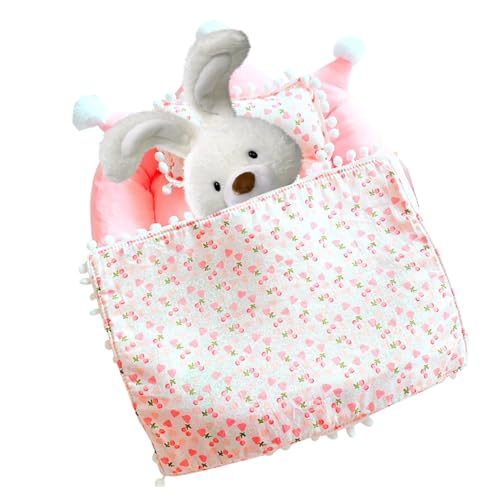 Bettwäsche für Puppen, schönes Puppenbett mit Kissen und Decke, Dekoration für Rollenspiele für und Mädchen Bettwäsche für Puppen, schönes Puppenbett mit Kissen und Decke, Dekoration für Rollenspiele für und Mädchen von Genérico