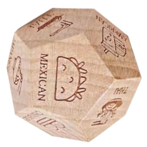 Essenswürfel für Verabredungen über Nacht - Entscheidungswürfel für Lebensmittel aus Holz | Datumswürfel, 12-seitige Datumswürfel, Entscheidung für Paare für Frauen Männer Bräutigam Div Essenswürfel für Verabredungen über Nacht - Entscheidungswürfel für Lebensmittel aus Holz | Datumswürfel, 12-seitige Datumswürfel, Entscheidung für Paare für Frauen Männer Bräutigam Div von Genérico