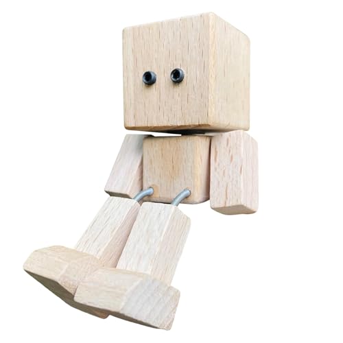 Figur aus Holz - Holzfigur für Auto, Actionpuppe mit magnetischer Basis und schwingenden Füßen zur Dekoration Figur aus Holz - Holzfigur für Auto, Actionpuppe mit magnetischer Basis und schwingenden Füßen zur Dekoration von Genérico