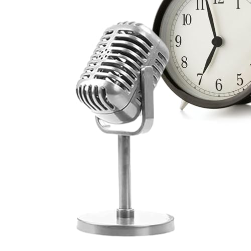 Gefälschter Mikrofonständer im Vintage-Stil, Retro-Spielzeug-Modell, klassische Bühnendekoration | Party Play Play Accessory Kids Events, Antik-Stil für den Tisch Gefälschter Mikrofonständer im Vintage-Stil, Retro-Spielzeug-Modell, klassische Bühnendekoration | Party Play Play Accessory Kids Events, Antik-Stil für den Tisch von Genérico