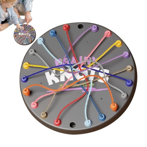 Genérico Brainy Knots Rope Untangling Table – Interaktives Logik-Puzzlespiel, Multiplayer-Spiel zum Lösen von Saiten | Brettspiel für frühes Lernen für Kleinkinder, Kinder und von Genérico