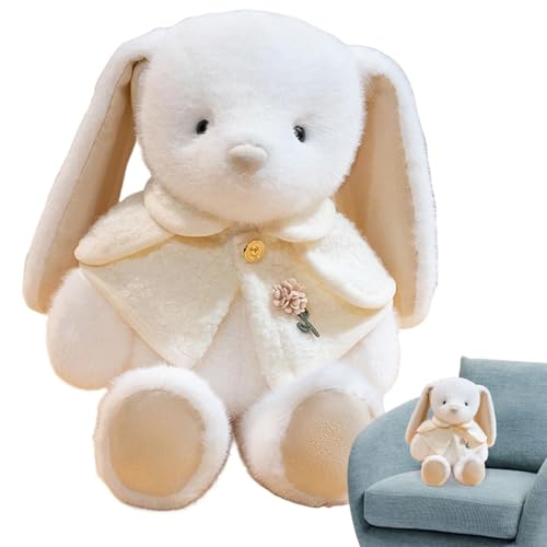 Generico Bunny Plush Pillow, Huggable Lop-Eared Rabbit Pillow, 38 cm/14,96 Zoll Soft Animal Doll Boys, Mädchen, Erwachsene, Delightful Companion for Kids, Squeezable von Generico