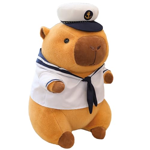 Genérico Capybara Plüsch, Plüschtier Capybara – Cuddly Toys Seeplane-Sailor, Plüschspielzeug – weiche Capibara-Dekoration für Auto, Sofa, Kinderzimmer, Freunde Genérico Capybara Plüsch, Plüschtier Capybara – Cuddly Toys Seeplane-Sailor, Plüschspielzeug – weiche Capibara-Dekoration für Auto, Sofa, Kinderzimmer, Freunde von Genérico