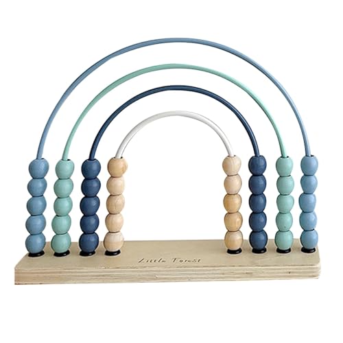 Generico Counting Frame für Kinder, Miniatur Zählrahmen, Holz Pädagogische Mathematik Manipulativ, Abacus für Kinder, 4 Rows Abacus, Kinder Mathematik Abacus, Pädagogische Zählrahmen von Generico