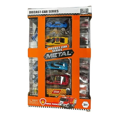 Genérico Diecast-Car Series Mini-Fahrzeuge aus Metall, Maßstab 1:64, 16 Stück von Genérico