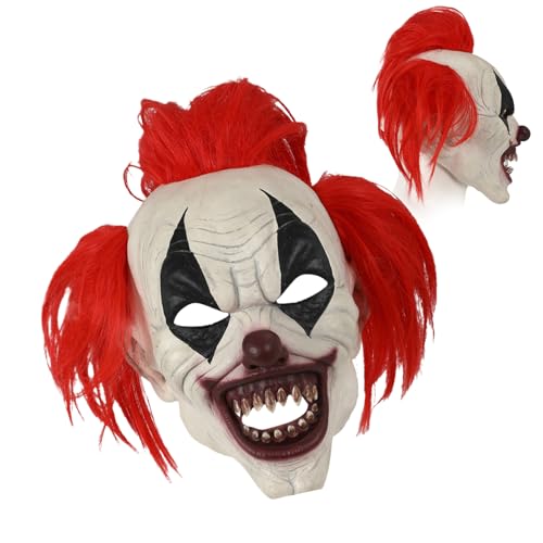 Genérico Kopfbedeckung, gruseliges Halloween-Kostüm mit roter Perücke, Verkleidung für Witze, Spiele, Karneval, Familienveranstaltungen, Zirkusveranstaltungen Genérico Kopfbedeckung, gruseliges Halloween-Kostüm mit roter Perücke, Verkleidung für Witze, Spiele, Karneval, Familienveranstaltungen, Zirkusveranstaltungen von Genérico