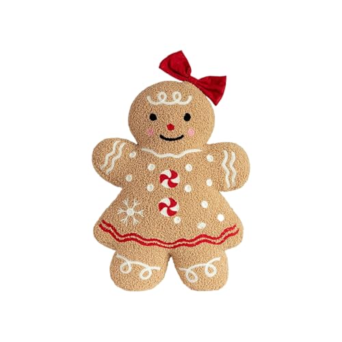 Genérico Lebkuchenpuppe, dekoratives Lebkuchenmann-Kissen, Weihnachtsdekoration, weich, für Zuhause, Wohnzimmer, Sofa, Couch, Party, Weihnachten Genérico Lebkuchenpuppe, dekoratives Lebkuchenmann-Kissen, Weihnachtsdekoration, weich, für Zuhause, Wohnzimmer, Sofa, Couch, Party, Weihnachten von Genérico