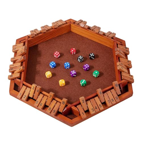 Genérico Shut The Box Würfelspiel - Würfelspiel Shut The Box aus Holz | Klassische Spiele in Tischversion | Double Shutter | Tischmathe-Spiel, 10 Ziffern für Frauen und Männer Genérico Shut The Box Würfelspiel - Würfelspiel Shut The Box aus Holz | Klassische Spiele in Tischversion | Double Shutter | Tischmathe-Spiel, 10 Ziffern für Frauen und Männer von Genérico