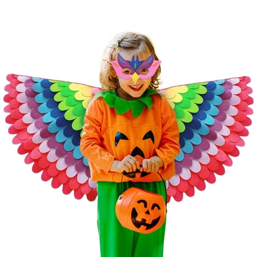 Genérico Vogelflügel-Kostüm, faltbarer Vogelflügel für Kinder, winddicht, bunter Flügel, weiche Vogelflügel für Cosplay, bunte Vogelflügel zum Spielen, Taubenflügel-Kostüm Genérico Vogelflügel-Kostüm, faltbarer Vogelflügel für Kinder, winddicht, bunter Flügel, weiche Vogelflügel für Cosplay, bunte Vogelflügel zum Spielen, Taubenflügel-Kostüm von Genérico