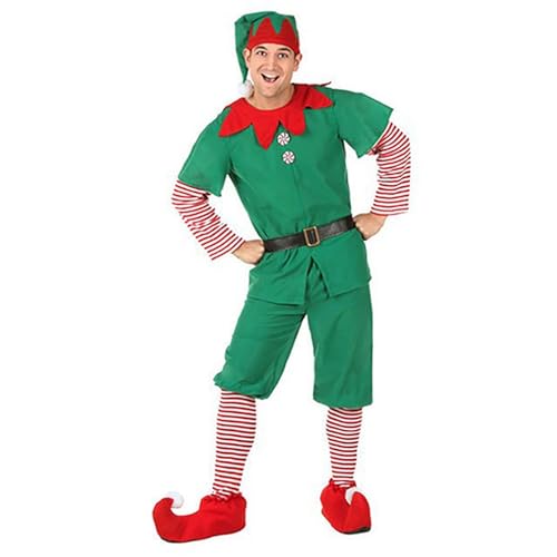 Genérico Weihnachtsset Familie Elfenkostüm Mädchen Familienkleid Kinder Mädchen Karneval Rock Hüte Socken Weihnachten Santa Kostüm für Weihnachten Cosplay Karneval Geburtstag von Genérico