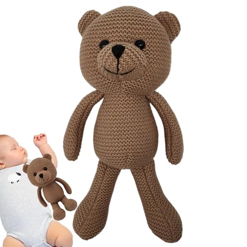Häkelpuppe aus Plüsch – Rasen gestrickt, für Kleinkinder, flauschige Kindergarten | liebenswerter weicher Stich Comfort Friend, Gentle Yarn Bear Bear Fig für Wohnzimmer Häkelpuppe aus Plüsch – Rasen gestrickt, für Kleinkinder, flauschige Kindergarten | liebenswerter weicher Stich Comfort Friend, Gentle Yarn Bear Bear Fig für Wohnzimmer von Genérico