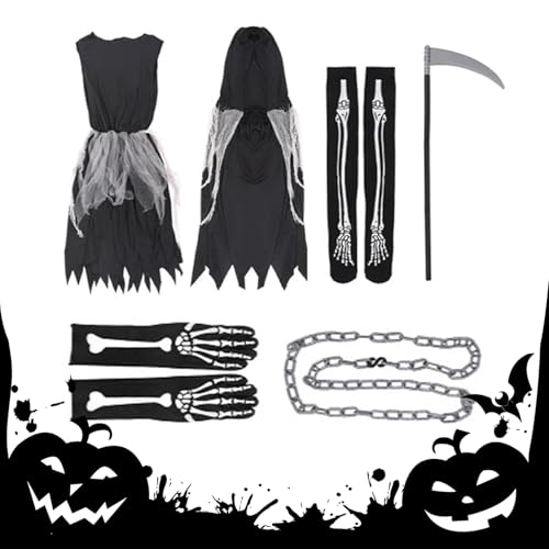 Halloween-Kostüm für Kinder, gruseliges Halloween-Kostüm für Kinder, unheimliches Cosplay, Zubehör zum Verkleiden von kleinen Kindern für Karneval und Partys Halloween-Kostüm für Kinder, gruseliges Halloween-Kostüm für Kinder, unheimliches Cosplay, Zubehör zum Verkleiden von kleinen Kindern für Karneval und Partys von Genérico