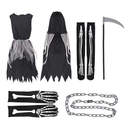 Halloween-Kostüm für Mädchen, Kostüm, Creepy Kleidung für Rolle, Cosplay, Kostüm für Kinder, Festival, Party, Urlaub, Maskerade für Kinder, und Mädchen Halloween-Kostüm für Mädchen, Kostüm, Creepy Kleidung für Rolle, Cosplay, Kostüm für Kinder, Festival, Party, Urlaub, Maskerade für Kinder, und Mädchen von Genérico
