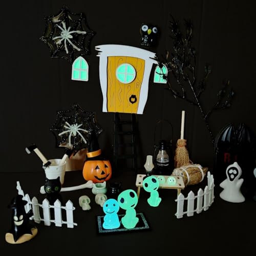 Halloween-Miniaturen, Horrorspielzeug, 35 Teile, Kürbisspinne | Dorfzubehör, Mini-Gartenlandschaft, Hausspielzeug Halloween-Miniaturen, Horrorspielzeug, 35 Teile, Kürbisspinne | Dorfzubehör, Mini-Gartenlandschaft, Hausspielzeug von Genérico