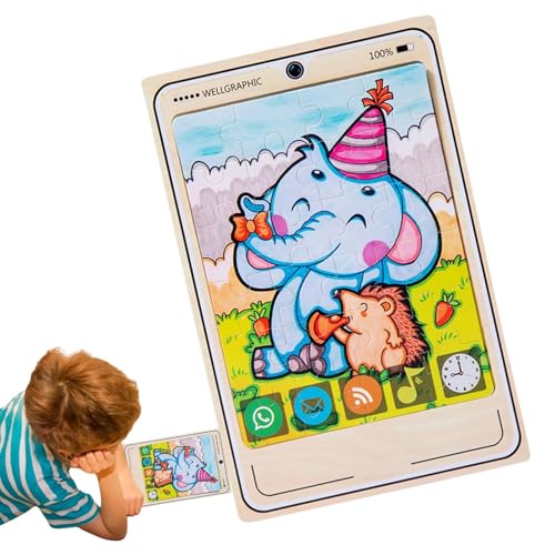 Handypuzzle, Tierpuzzle aus , kognitives Puzzle mit Tiermotiv – Interactive Board Block Toys für Kinder 3 + Mädchen für von Genérico