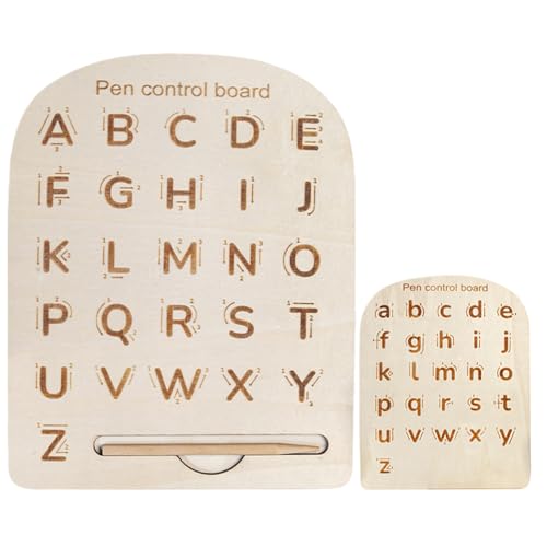 Holz-Alphabet-Tracking Board – 22,5 x 18 x 6 cm – Nummer zur Nachverfolgung von Zahlen | Buchstaben und Zahlen aus Holz | Buchstabenverfolgung für Kinder | Lernspielzeug für Ni Holz-Alphabet-Tracking Board – 22,5 x 18 x 6 cm – Nummer zur Nachverfolgung von Zahlen | Buchstaben und Zahlen aus Holz | Buchstabenverfolgung für Kinder | Lernspielzeug für Ni von Genérico