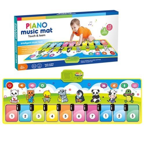 Klaviermatte für Kinder: Elektronischer Musikteppich mit Instrumentenklängen, riesige flexible Boden- , interaktiver Lernteppich für Babys und Kinder, lustiges Musikspielzeug Klaviermatte für Kinder: Elektronischer Musikteppich mit Instrumentenklängen, riesige flexible Boden- , interaktiver Lernteppich für Babys und Kinder, lustiges Musikspielzeug von Genérico