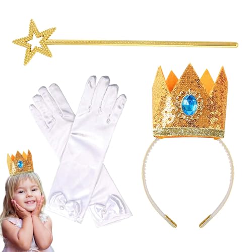 Kostümzubehör für Mädchen – Tiara-Zubehör-Set | Halloween-Kostüme für Partys und Spiele für Schulfeiern Kostümzubehör für Mädchen – Tiara-Zubehör-Set | Halloween-Kostüme für Partys und Spiele für Schulfeiern von Genérico