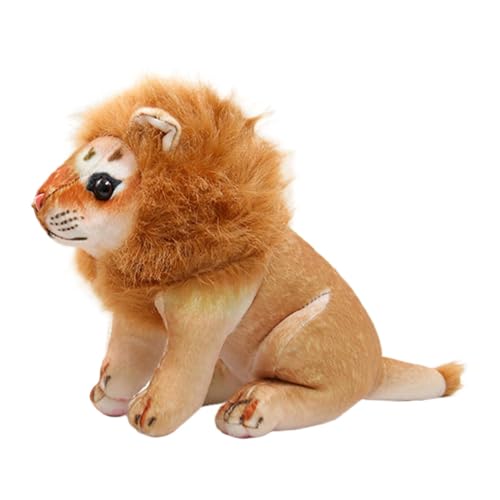 Löwen gefülltes Tier, Lion Doll Plush - Realistische Plüschtiere, Plüschtiere, Plüschtiere, bequeme Raumdekoration für Kinder, Erwachsene, Auto, Wohnzimmer von Genérico