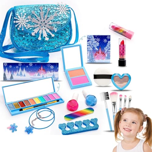 Make-up für Mädchen: Make-up-Set für echte Kinder, simulierte Prinzessinnen-Box für Mädchen, Make-up-Set für Mädchen, Pretend Beauty Vanity mit Kosmetiktasche, Girl Pretend Nail von Genérico