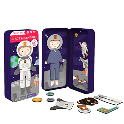 mierEdu Magnetspiel Box Astronaut – Fördert Motorik & Fantasie | Perfekt für Zuhause & Unterwegs | Magnetisches Anziehspiel für Kinder ab 3 Jahren von mierEdu