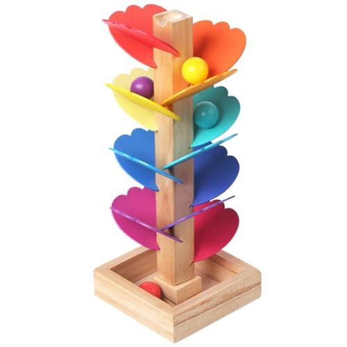 Musikspielzeug mit Fallkugel – Arc0iris-Musikbaum-Set | Murmelspielzeug mit Baumgeräusch | Murmelbahn-Set | buntes Kognitionsset in 15 Farben für Kinder, Mädchen und von Genérico