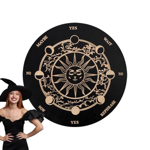 Ouija Spielbrett - Werkzeug zum Wahrsagen, Gesprächskarten aus Holz | Paranormale Nachrichtengerät mit Federn, Seancingdichtung für Anfänger für das Treffen D Ouija Spielbrett - Werkzeug zum Wahrsagen, Gesprächskarten aus Holz | Paranormale Nachrichtengerät mit Federn, Seancingdichtung für Anfänger für das Treffen D von Genérico
